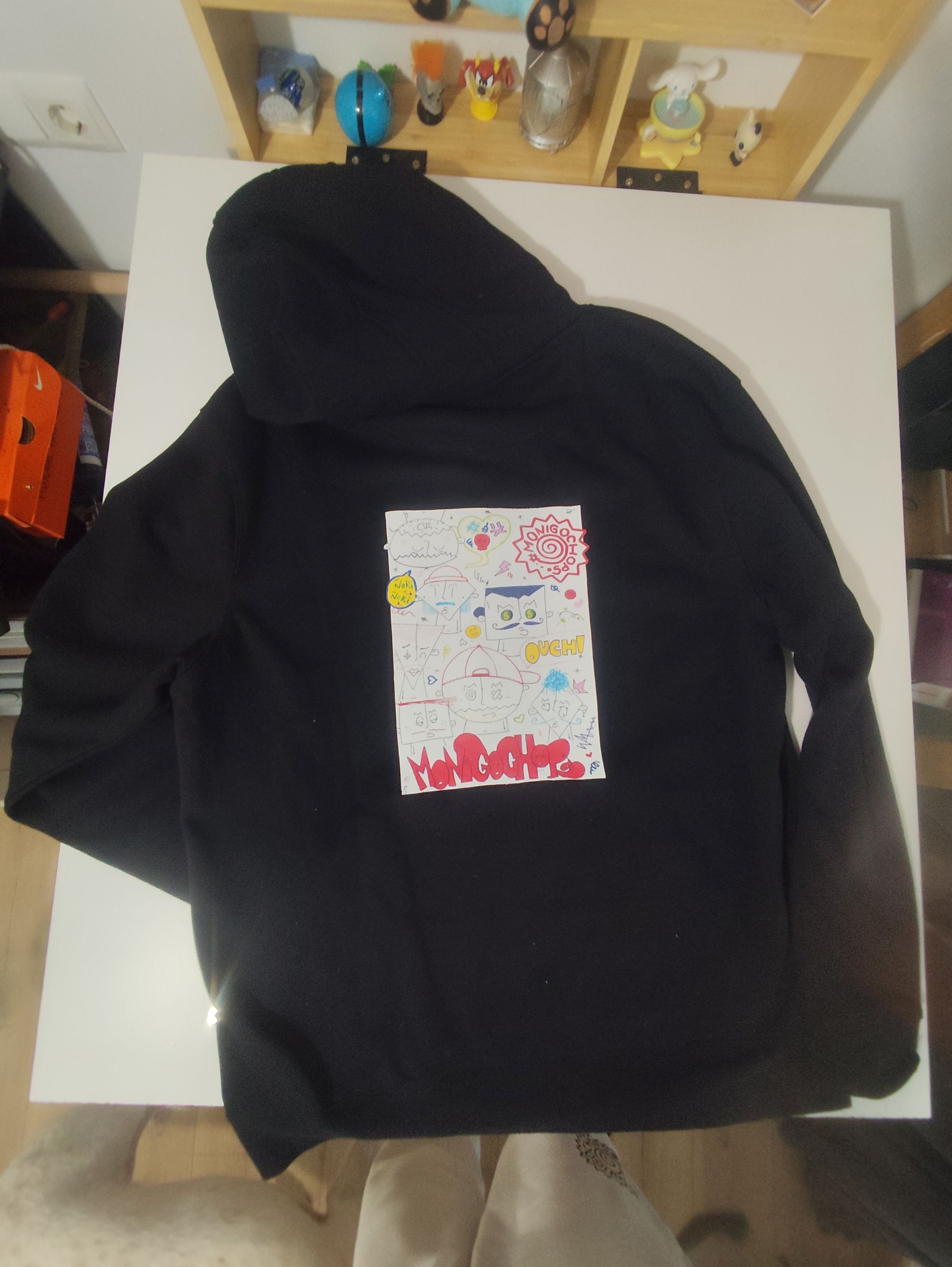 Sudadera canguro negra XXL